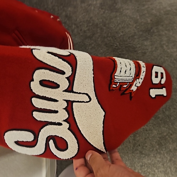 SUPREME RED VARSITY JACKET - Picture 2 of 8